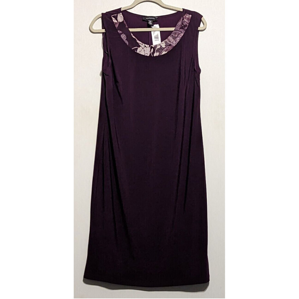 R&M Richards Plum Purple Tapestry Accent Formal Midi Cocktail Sheath Dress - 12